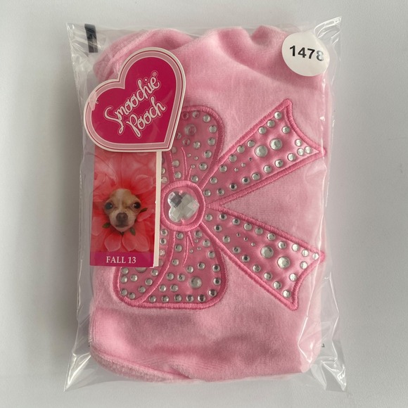 NEW Smoochie Pooch Velour Hoodie Dog Dress Pink Size S - Picture 9 of 9